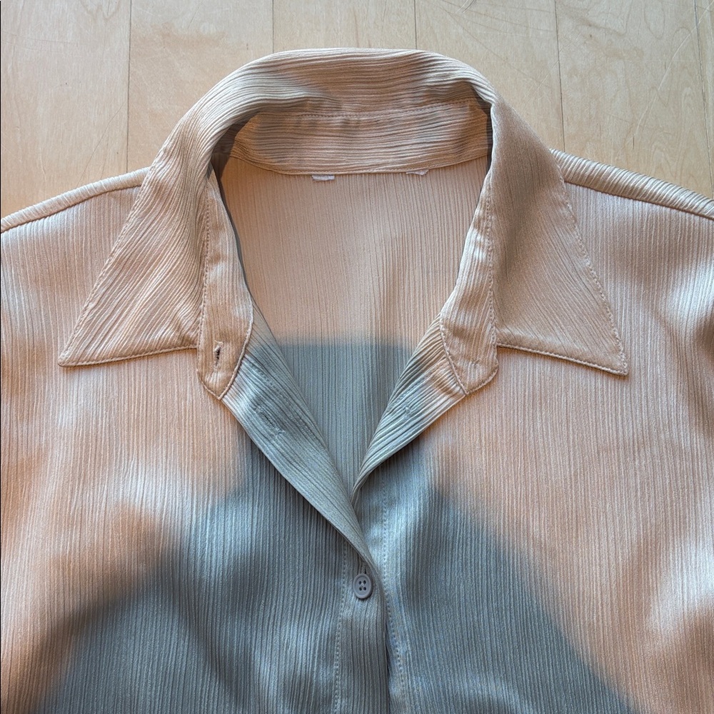 Cream Button-Up Shirt - Picture 3 of 5